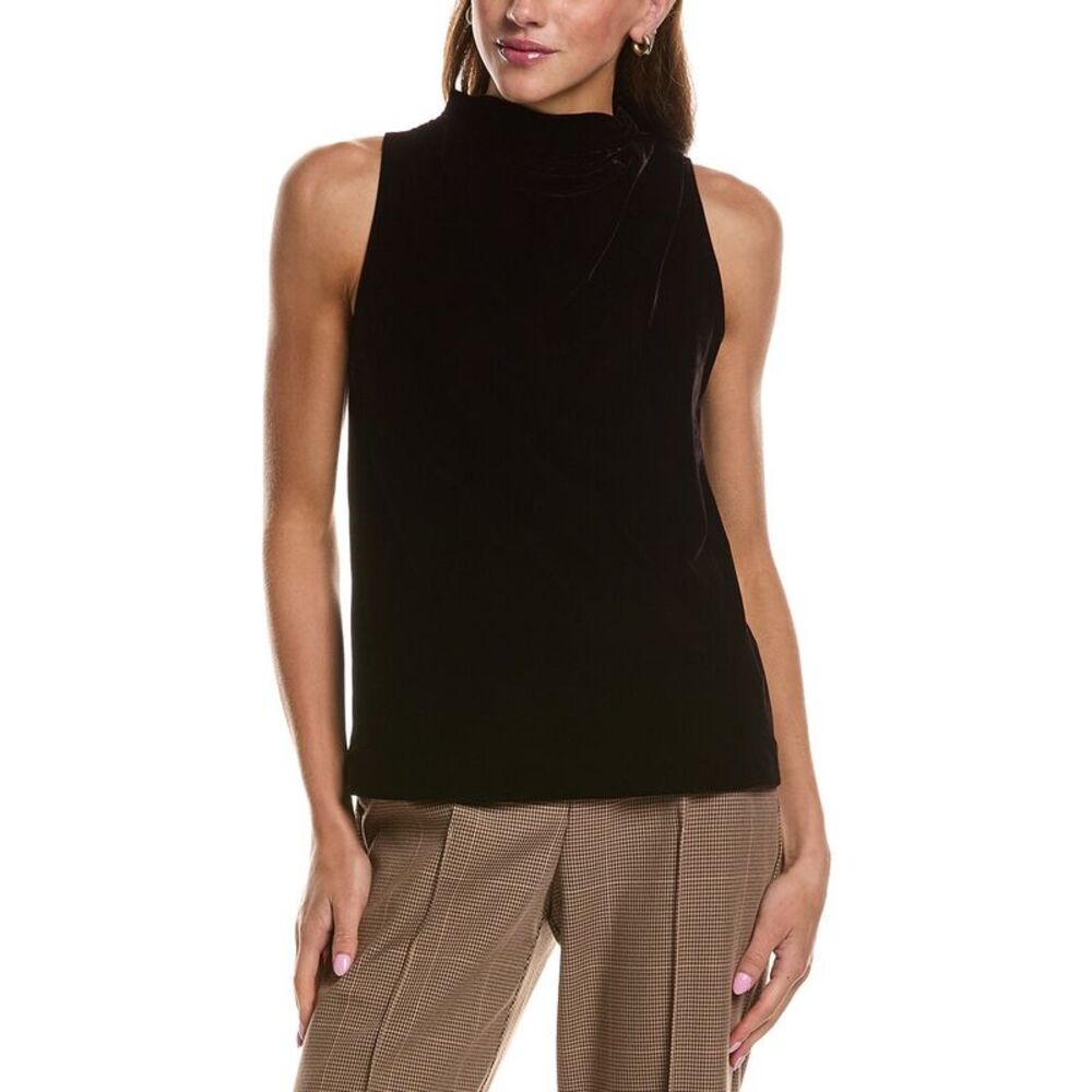 Theory Womens  High Cowl Top, Black